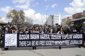 Gazeteciler Ankarada Yürüdü